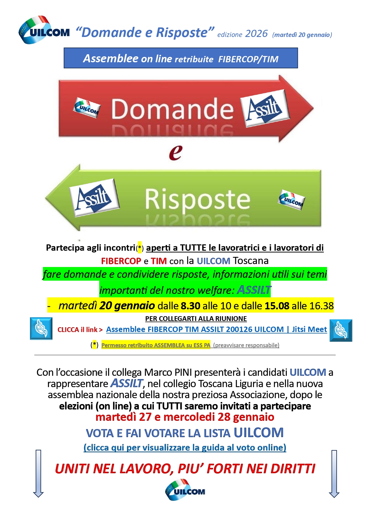 Clicca sull'immagine per entrare in assemblea martedi 20 gennaio negli orari indicati